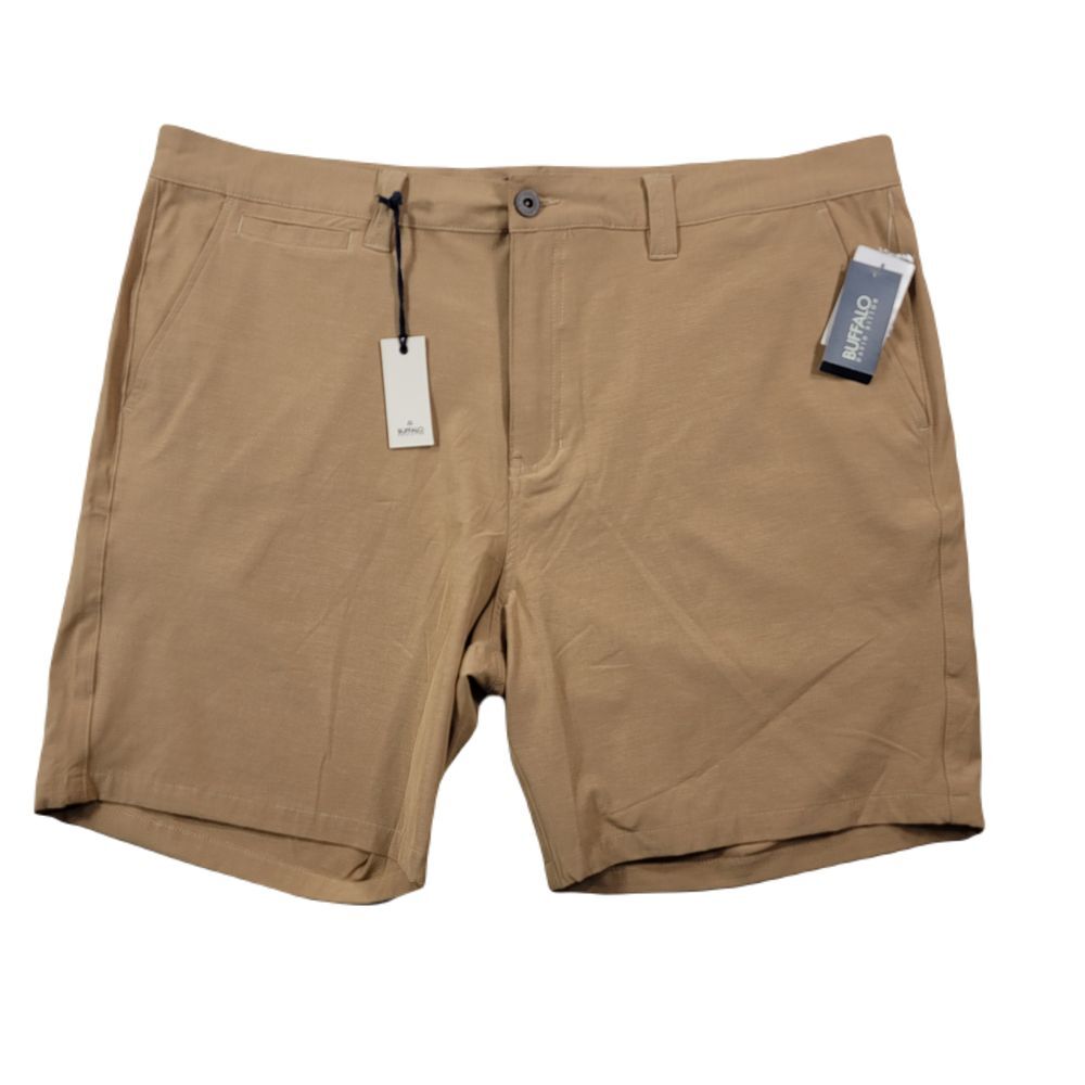 Buffalo David‎ Bitton Chino Shorts Mens 40 Tan Twill $65 NEW